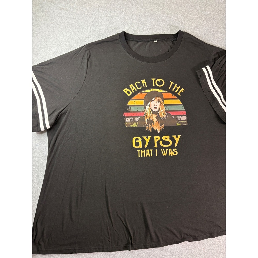 Stevie Nicks Back To The Gypsy Graphic Tee Black Plus Size 8XL Retro Rock Shirt